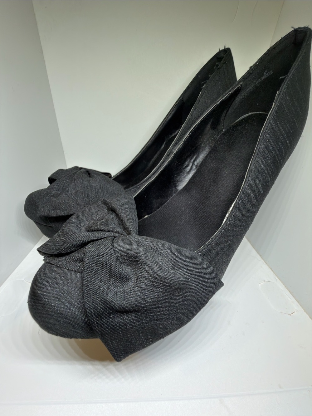Anne Michelle 5in Pumps Black Bow Knot